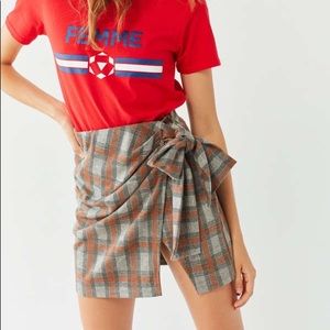 UO silence+noise plaid skirt